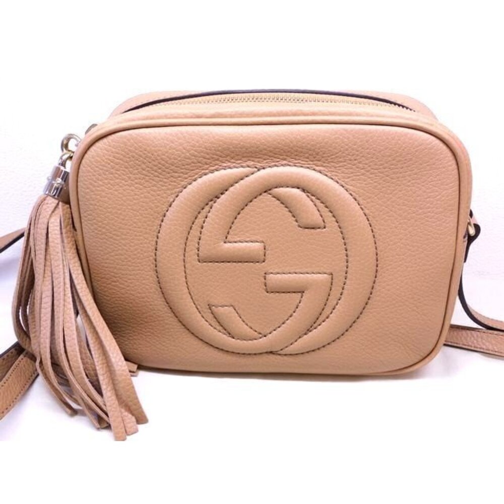 Gucci Soho Disco Shoulder Bag Interlocking Tassel Leather